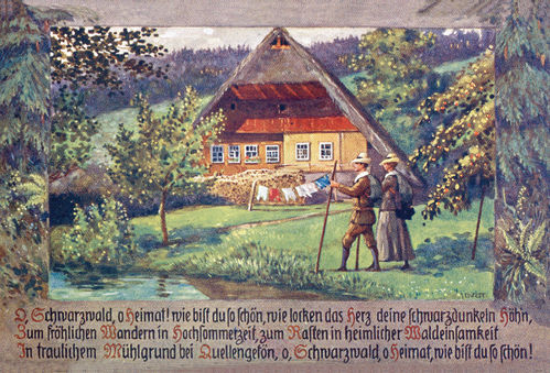 Postkarte Schwarzwald Retro 40298
